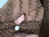 Brown Polka Dot Dress <br> (B-38" W-27" H-33")