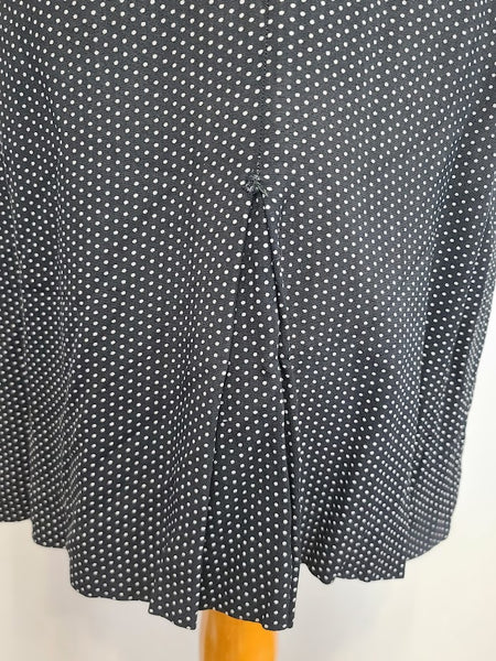 German Black Polka Dot Dress <br> (B-40" W-33" H-41")