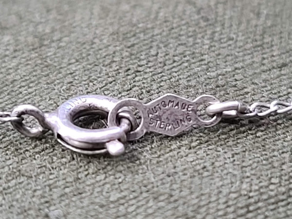 Sterling US Army Eagle Necklace