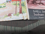 Shell Original Map of Saxony Sachsen and Mitteldeutschland