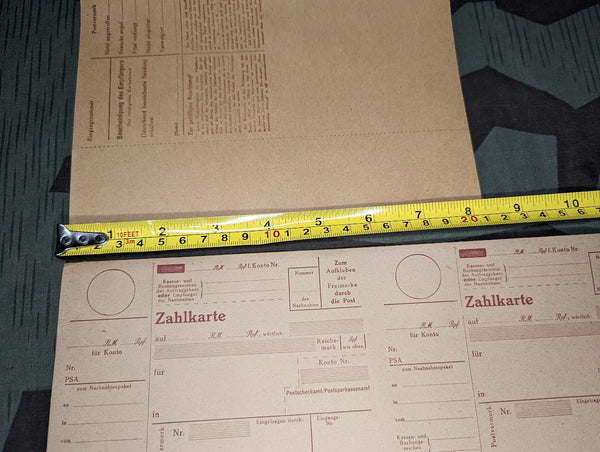 Original Shipping Labels & Money Orders Zahlkarte Paketkarte (Set of 4)