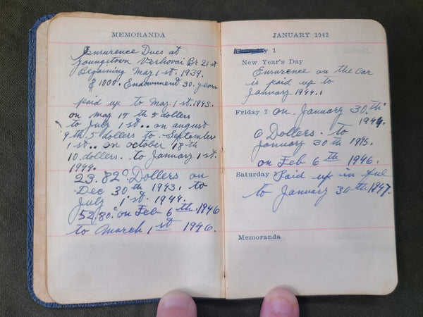 1942 Diary Belonging to GI