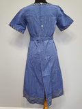 German Blue Chore Dress <br> (B-36" W-28" H-39.5")