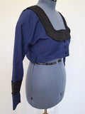Blue German Traditional Dirndl Blouse <br> (B-42" W-37")