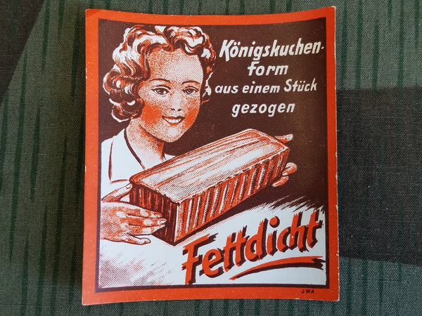 Vintage 1930s German Baking Pan Advertisement
