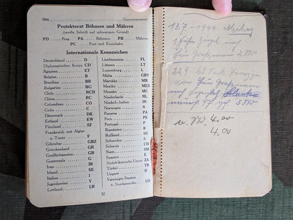 Sonne Brikett 1941 NSDAP Pocket Calendar (with Other Helpful Info)