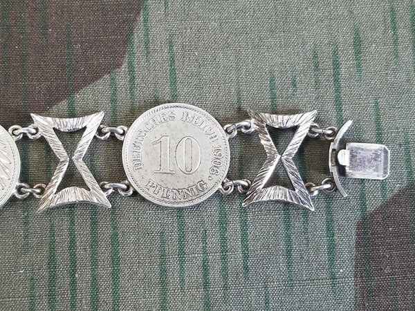 Deutsches Reich Pfennig Coin Bracelet 1906