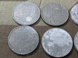 Lot of Wartime Belgian Coins 1 Franc Frank