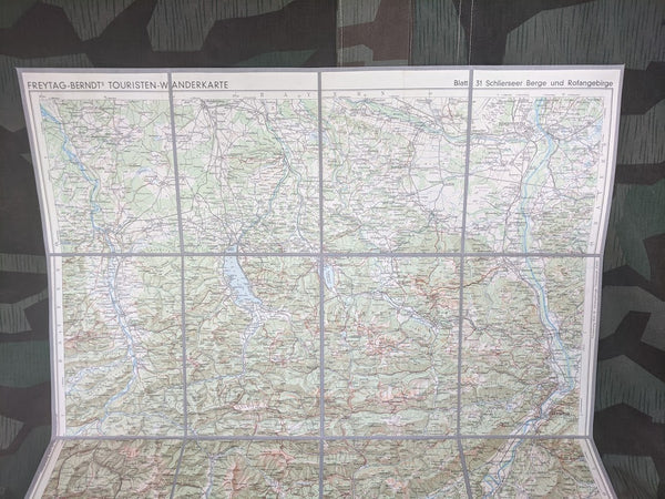 Postwar German Hiking Map