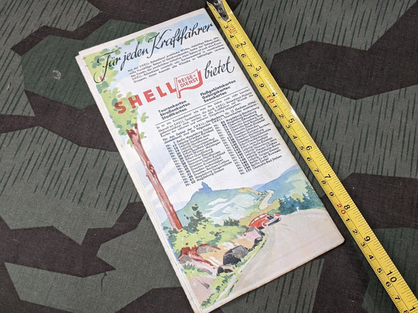 Shell Original Map of Saxony Sachsen and Mitteldeutschland