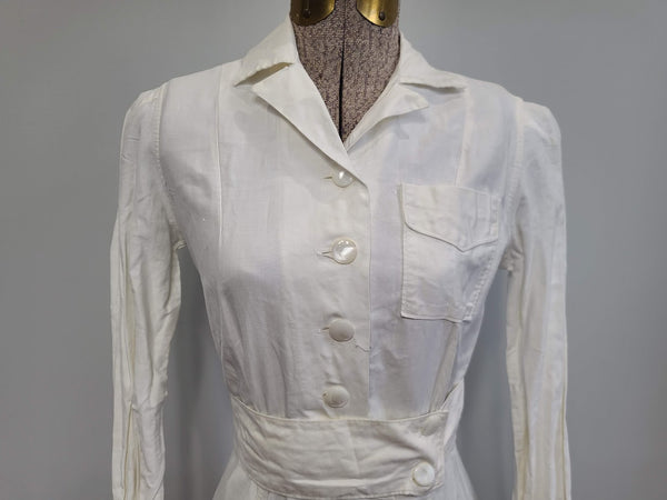 NNC Navy Nurse White Indoor Uniform Dress (Named) <br> (B-34" W-25.5" H-32.5")