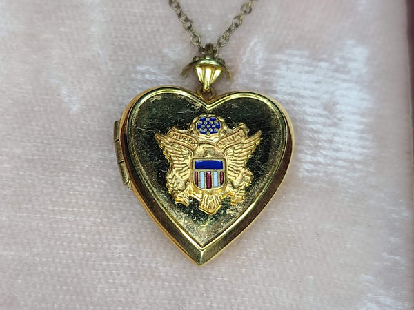US Army Sweetheart Locket in Original Box