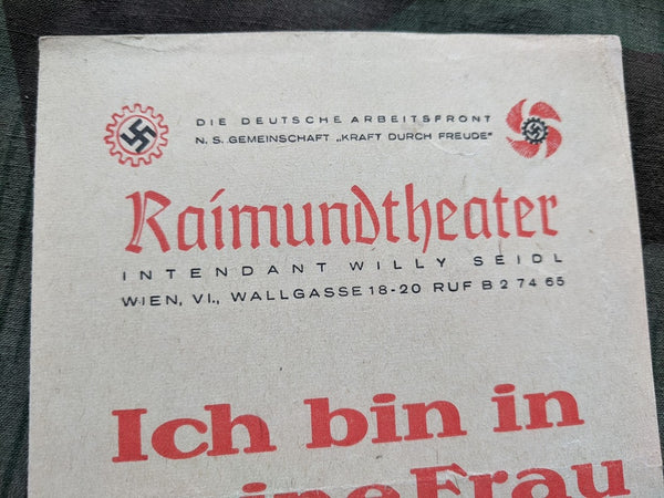 KDF Theater Playbill (with Air Raid Instructions)