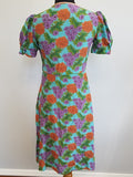 Colorful Flower Print Dress <br> (B-34.5" W- 28.5" H-36")