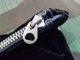 Black Velvet Clutch Purse with DRP Zipper