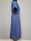 German Blue Chore Dress <br> (B-36" W-28" H-39.5")
