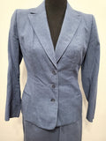 Cornflower Blue Skirt Suit <br> (B-35" W-26" H-39")