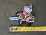 Lucite and Wood Flower Pin