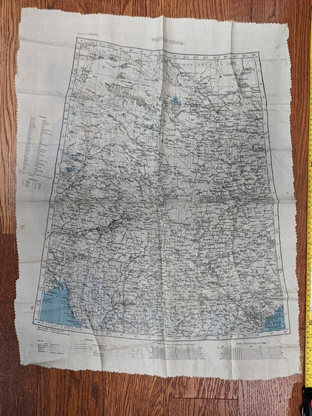 Original Silk Map of China