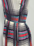 Colorful Plaid Sleeveless Dress <br> (B-36" W-25" H-41")