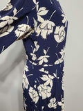 Navy Blue with White Flowers Dress (as-is) <br> (B-39" W-29" H-41")