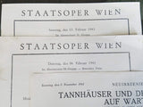 1943 Vienna Opera Pamphlets (Lot of 4)