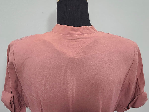Pink Dress with Lace Inserts <br> (B-43" W-31" H-43")