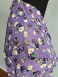 Purple Flower Print Dress <br> (B-35" W-26" H-33")