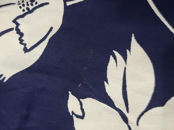 Navy Blue with White Flowers Dress (as-is) <br> (B-39" W-29" H-41")
