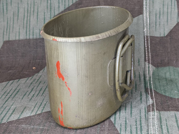 Red Enamel Canteen w/ Green Painted Cup RFI 1943 Unissued