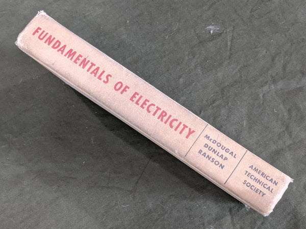1943 Fundamentals of Electricity for Those Preparing for War Service Book