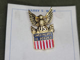 Coro Sweetheart in Service Sterling Pin on Original Card