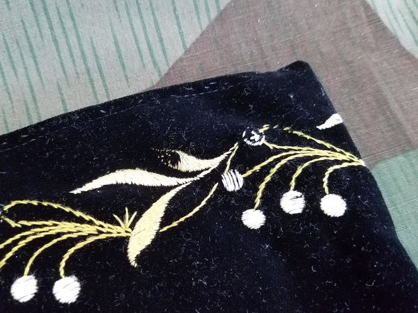 Black Velvet Clutch Purse with DRP Zipper