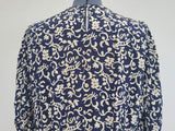 Blue and White Animal Novelty Print Dress <br> (B-47" W-37" H-44")