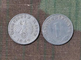 1 Reichspfennig Coins (Set of 5)