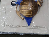 Marines V for Victory Pin on Original Card