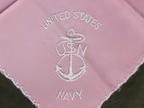 US Navy Sweetheart Hankie Pink