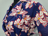 Flower Print Seersucker Wrap Dress <br> (26"-32" Waist)