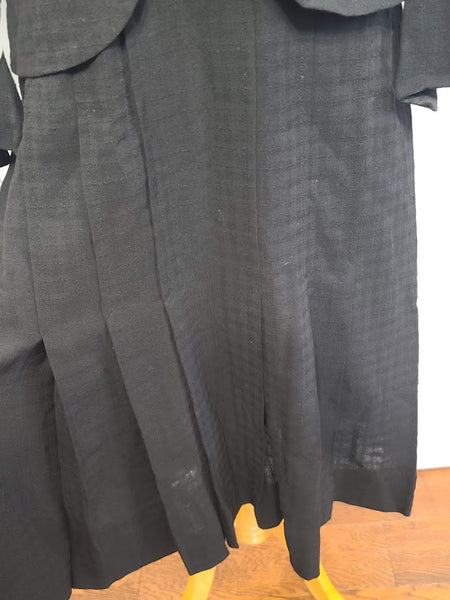 German Black Dress with Lace Inserts <br> (B-38" W-32" H-38")