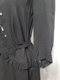 Black Dress with Beading and Soutache <br> (B-35" W-30" H-36")