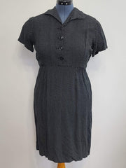 German Black Polka Dot Dress <br> (B-40" W-33" H-41")