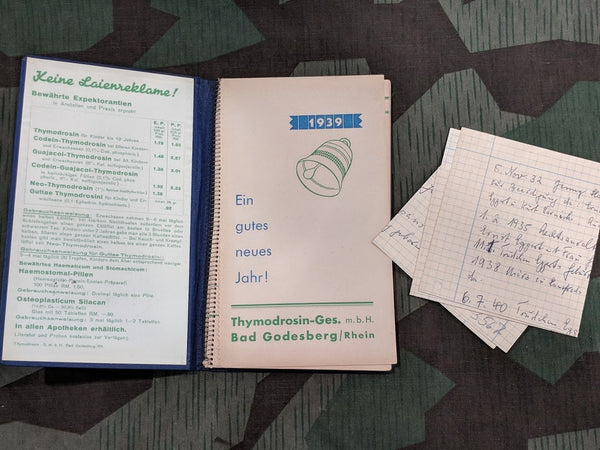 1939 Day Planner from a Medicine Company