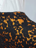 German Black and Orange Lace Dress <br> (B-37" W-35" H-37")