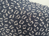 German Lightweight Blue Dress with White Print <br> (B-35" W-28" H-33")