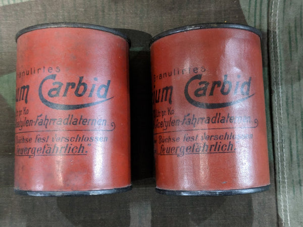 WWI era Bicycle Light Carbide Cans